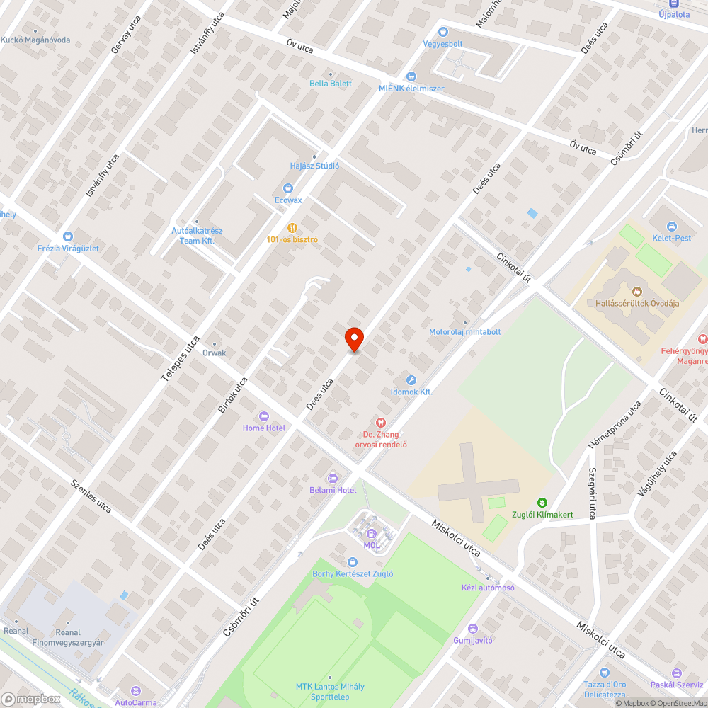 Otthagyott autó bejelentés helye