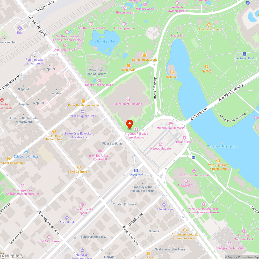 Pocsolya a Hősök terénél bejelentés helye