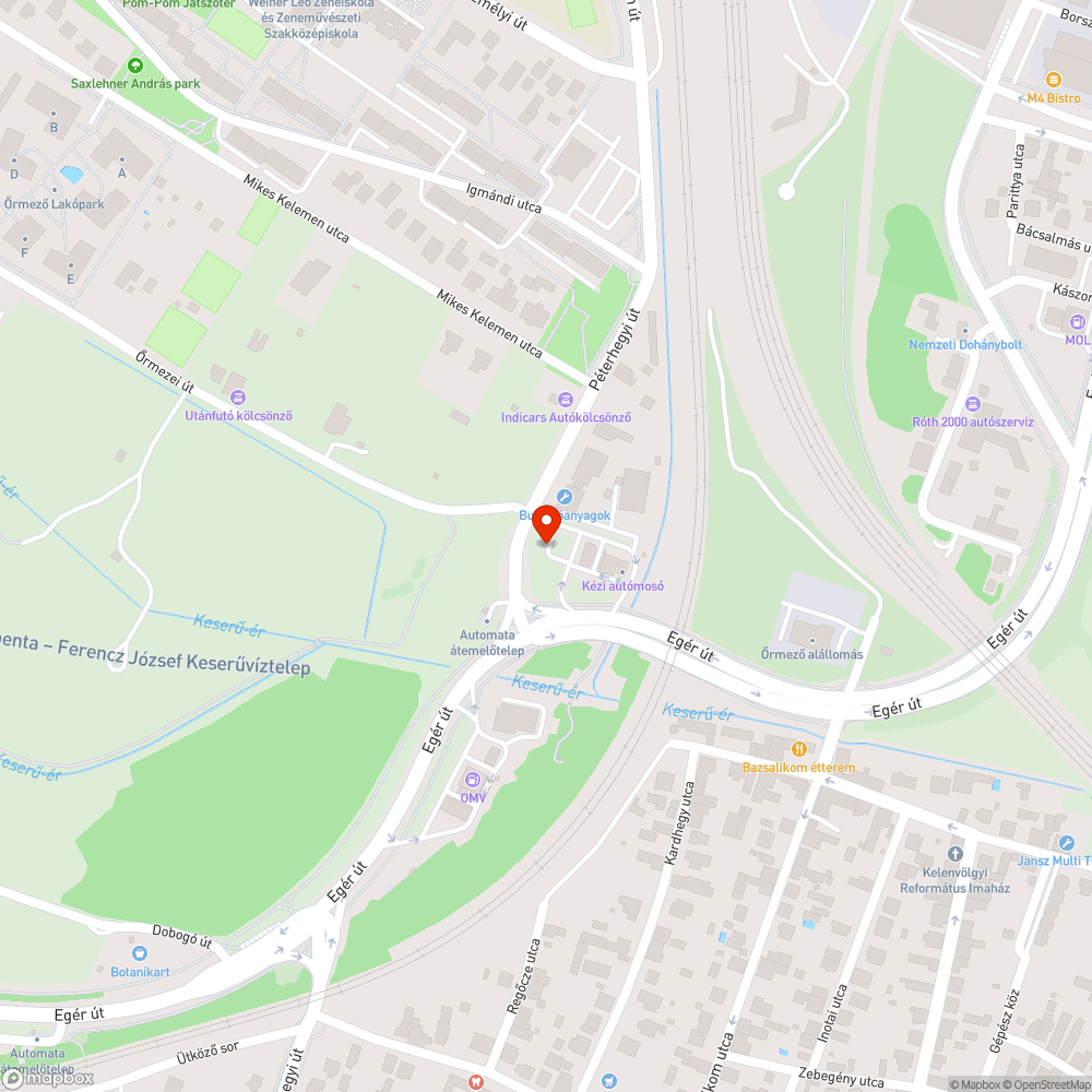 Kátyú bejelentés helye