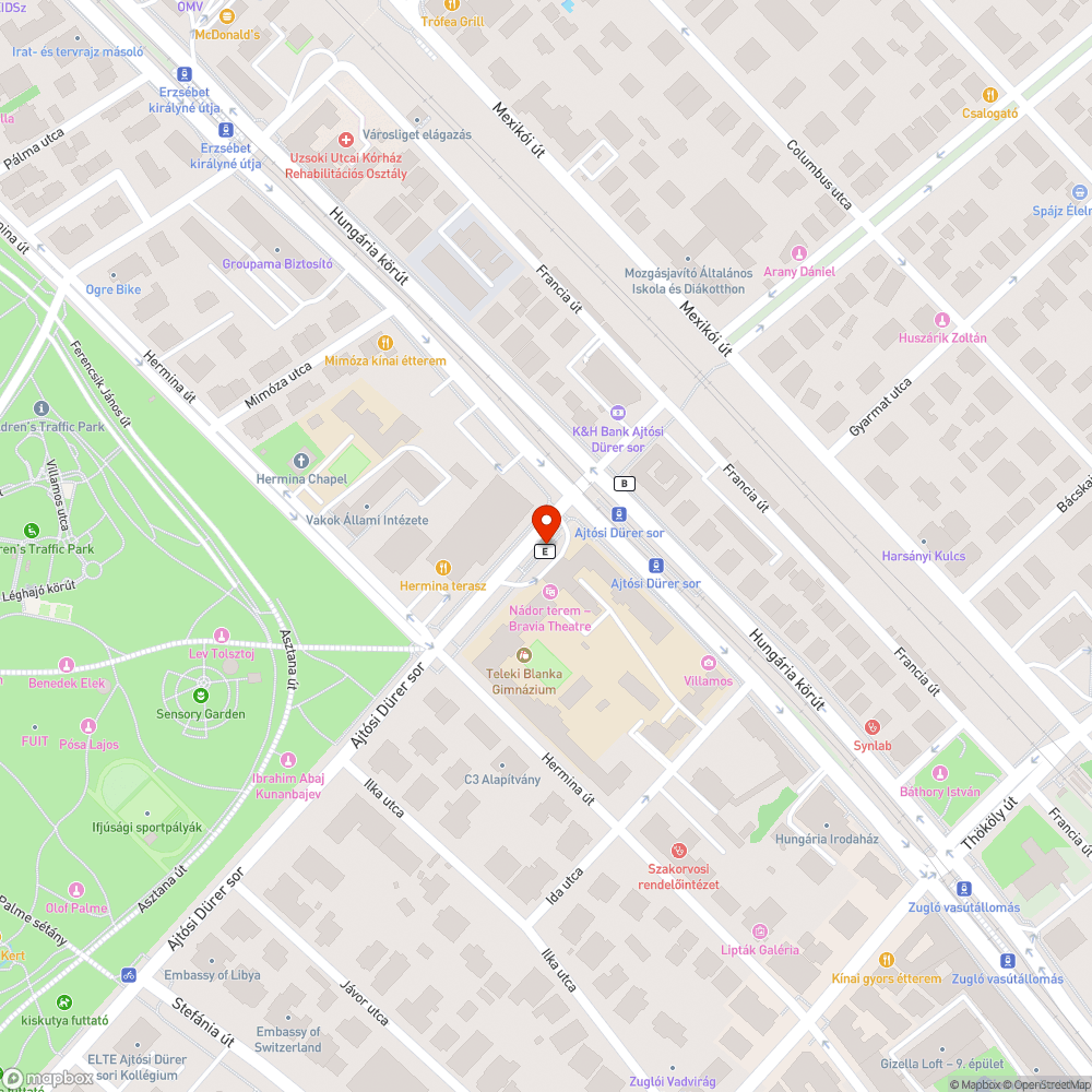 Kiégett lámpa bejelentés helye