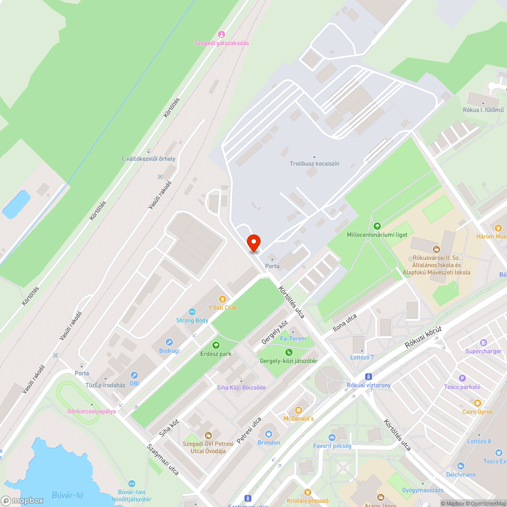 Falburkolat bejelentés helye