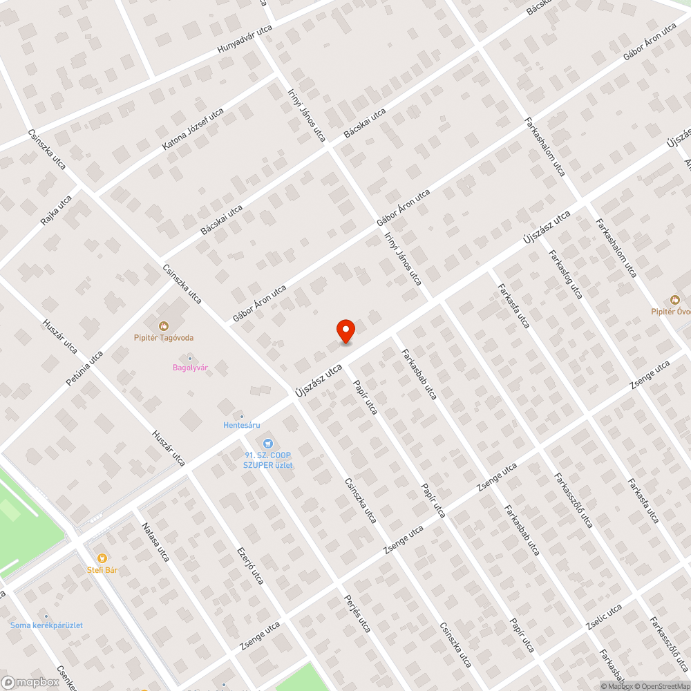 Megrongált utasváró bejelentés helye