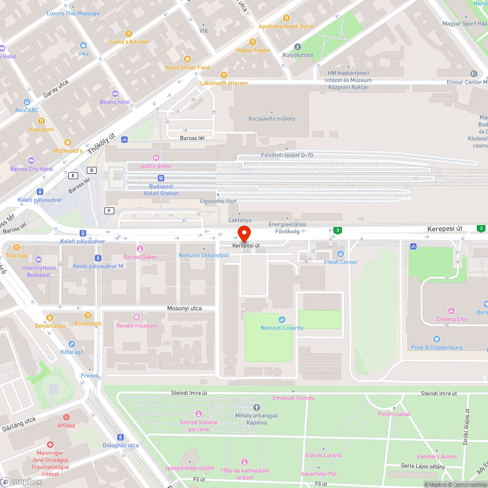 Kerepesi út telekomos akna bejelentés helye