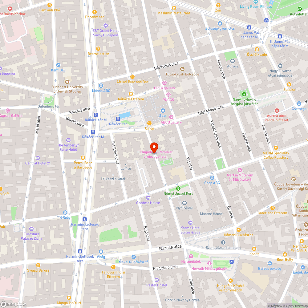 Rákóczi tér és a Corvin Pláza kerékpáros összekötése bejelentés helye