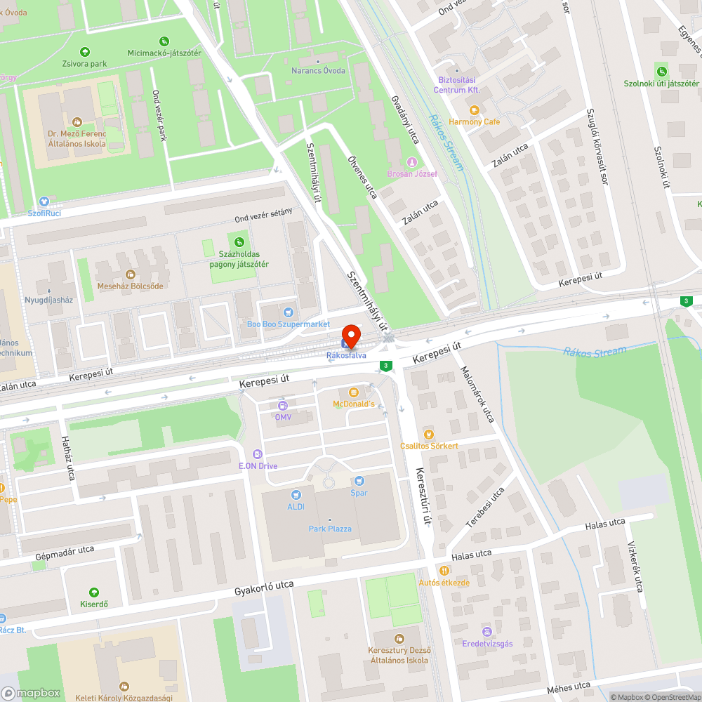 Buszmegálló útburkolat hiba bejelentés helye