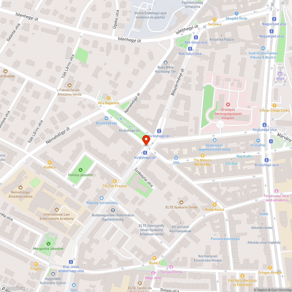 Beszakadó FORGALOMIRÁNYÍTÁS fedlap a Királyhágó téren bejelentés helye