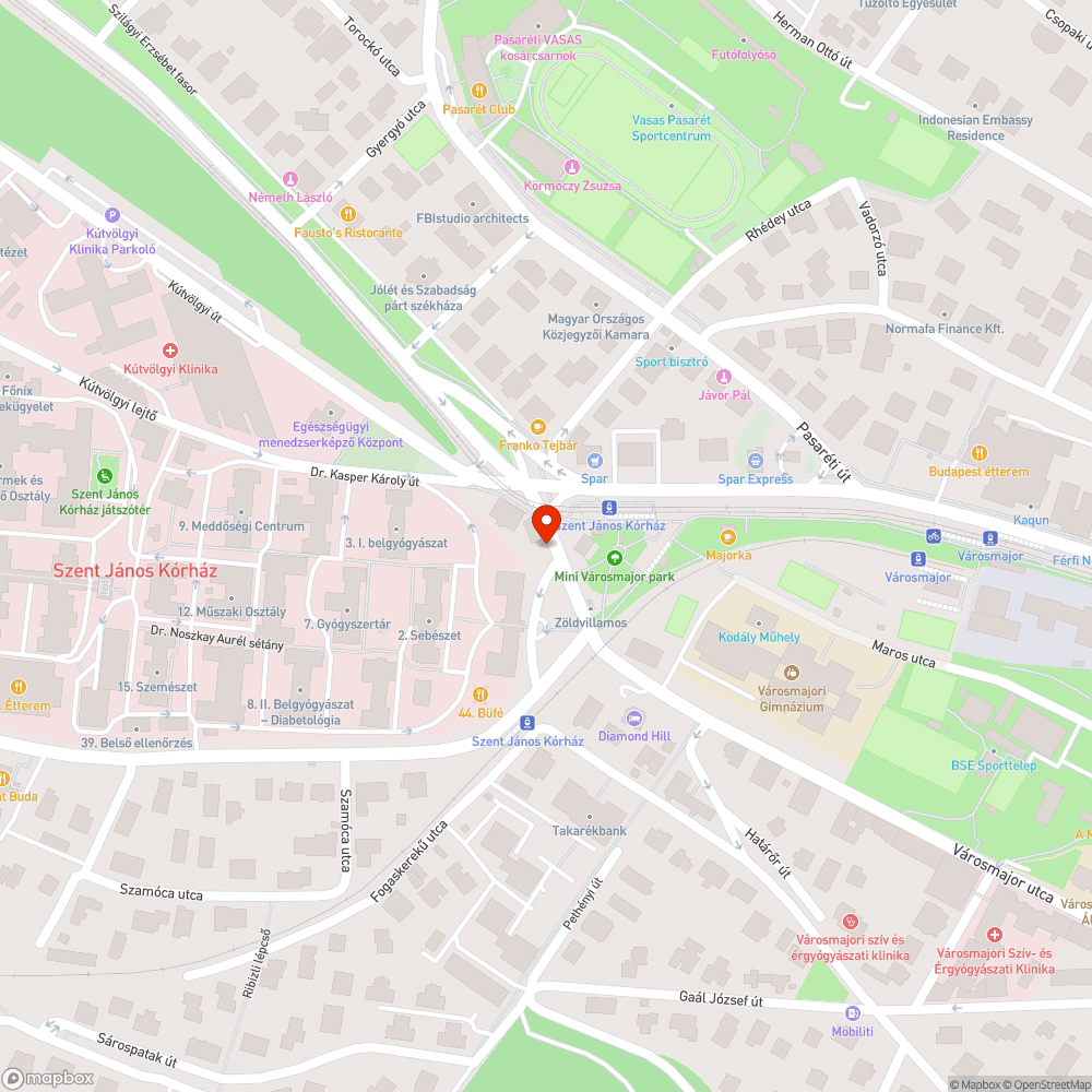 Járdára dőlő kresztábla bejelentés helye