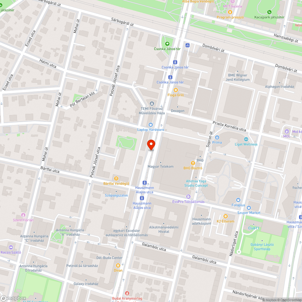 Parlagfű a felújított Fehérvári út mentén bejelentés helye