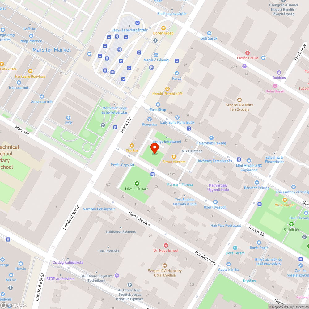 Szemétkupacok Szeged belvárosában bejelentés helye