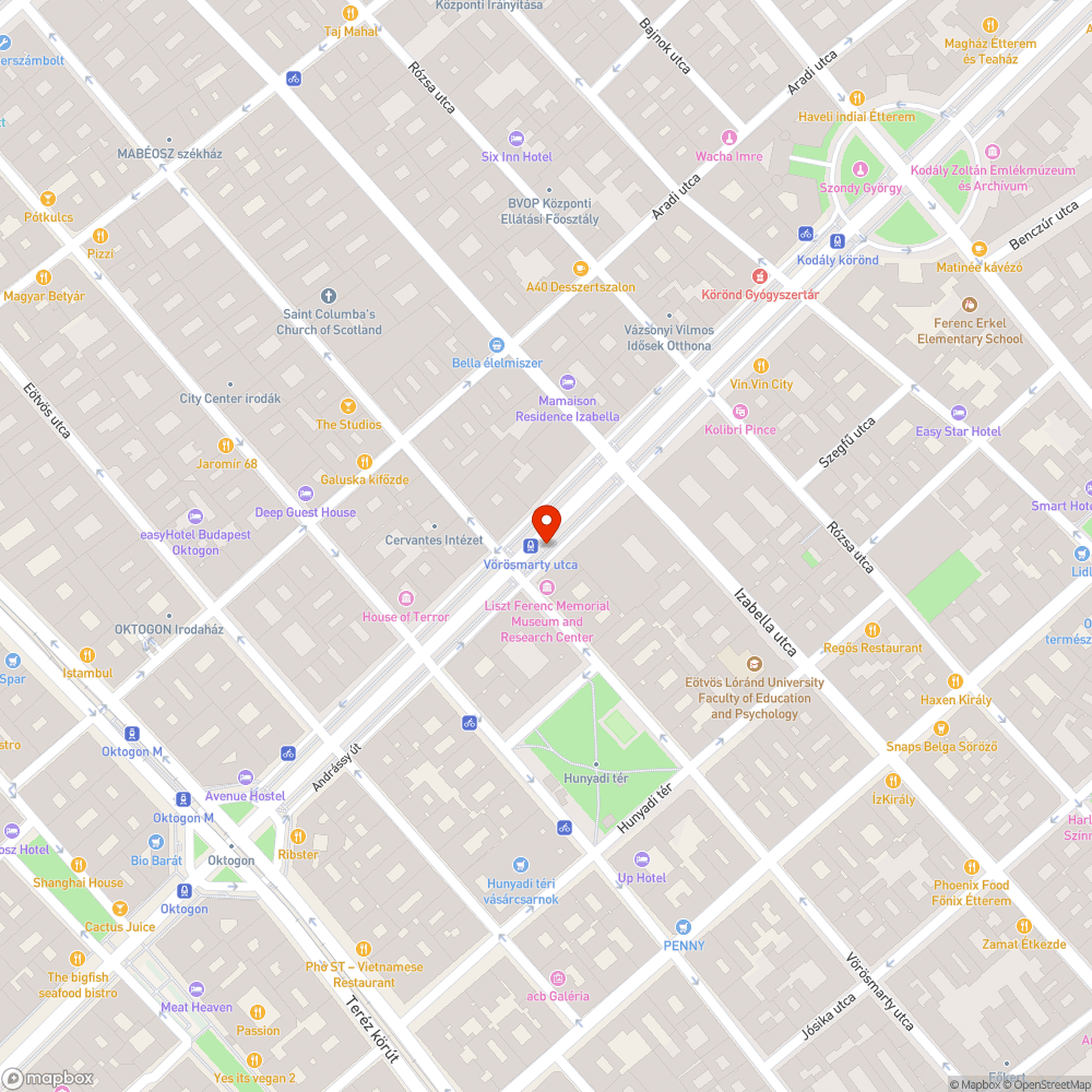 Graffitis lejárat (Vörösmarty utca) bejelentés helye