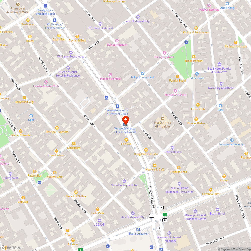 Firkás tábla (Wesselényi utca) bejelentés helye