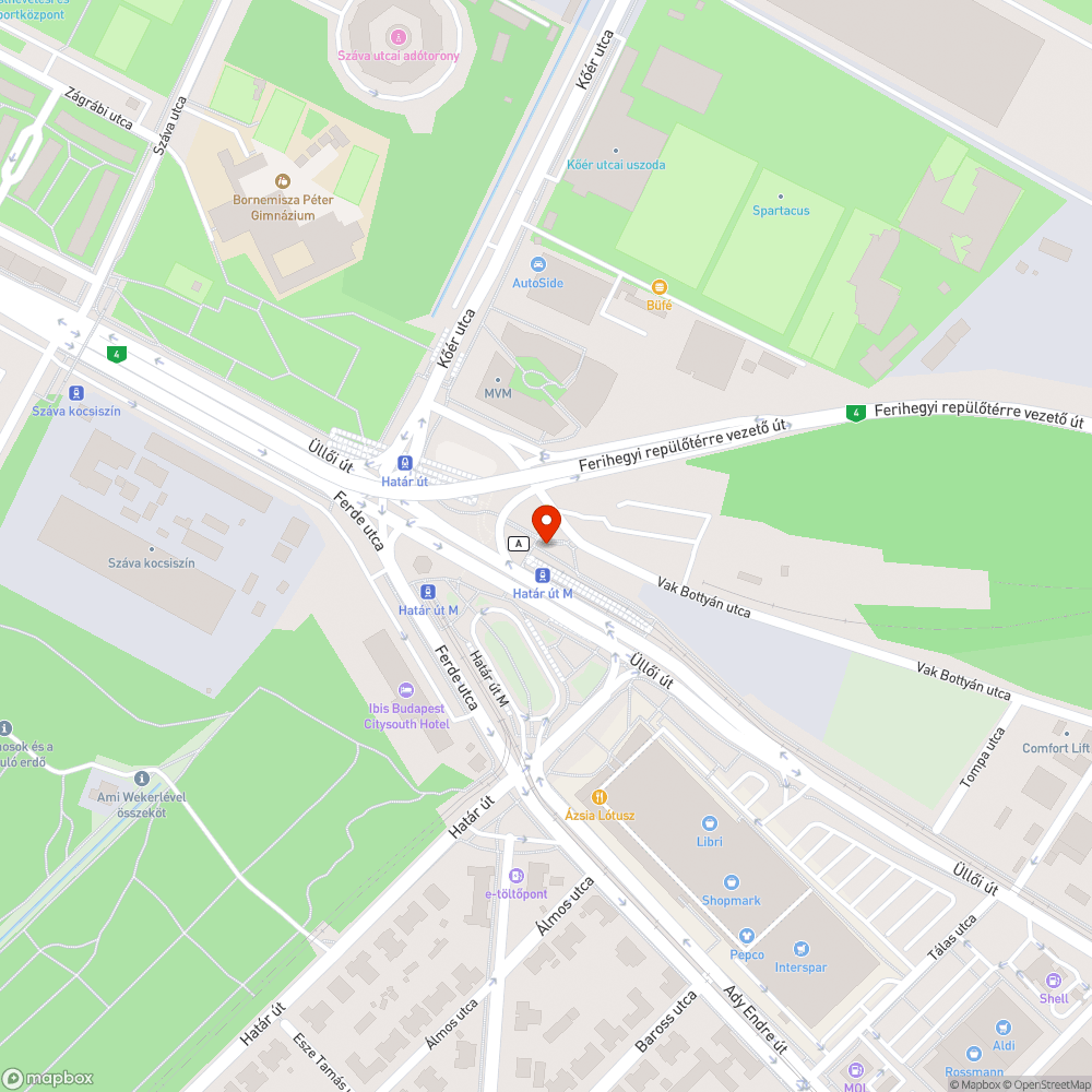 Érdekesen kialakított (?) Határút bejelentés helye