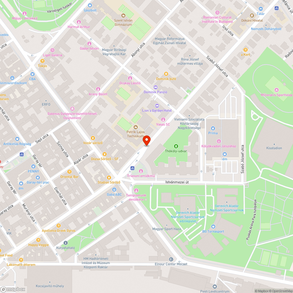 Kerékpársávra lógó növényzet bejelentés helye