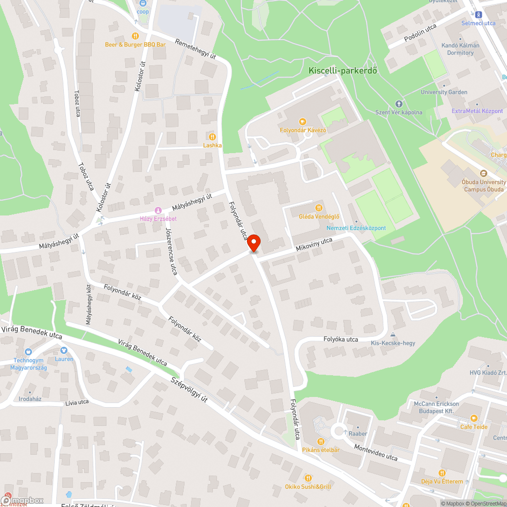 Gyalogos átkelőhely felfestése a Folyondár utcára bejelentés helye