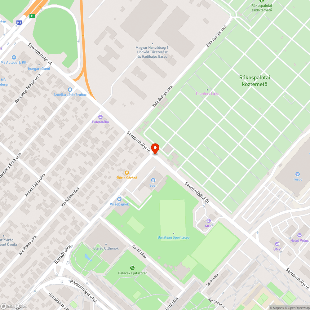 Lyukas járda bejelentés helye