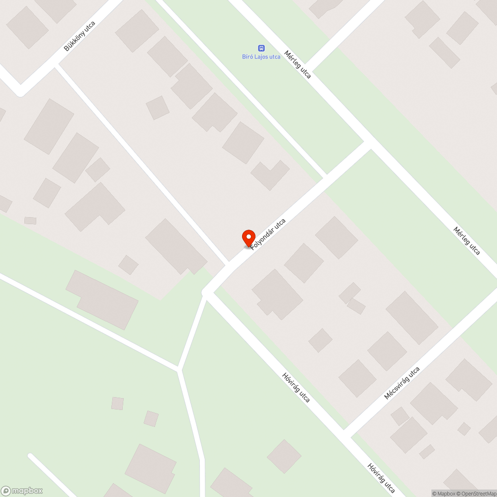 Kátyú a Folyondár utcában bejelentés helye