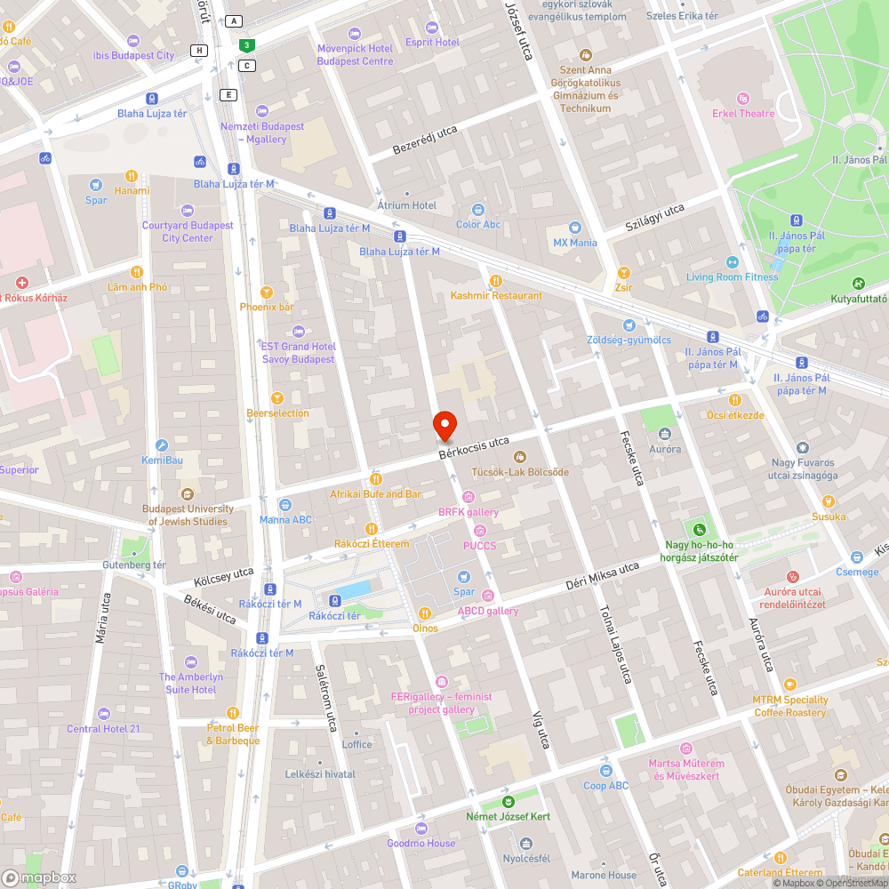 Szűk járdaszakasz a Bérkocsis utca-Víg utca sarkán bejelentés helye