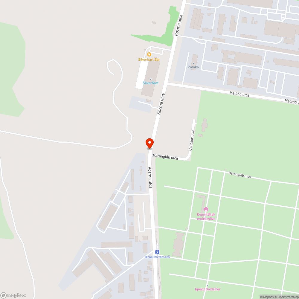 Illegális hulladéklerakó a Kozma utcában bejelentés helye