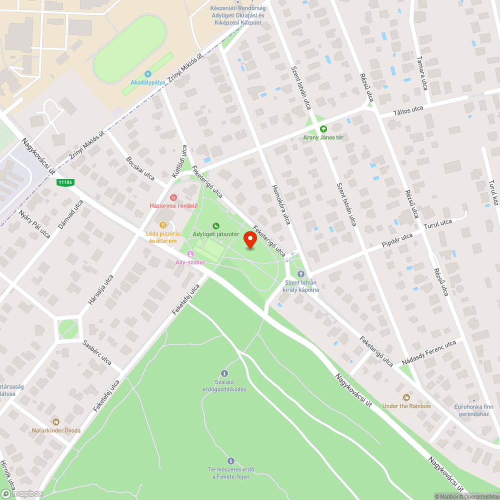 Adyliget park világítása bejelentés helye