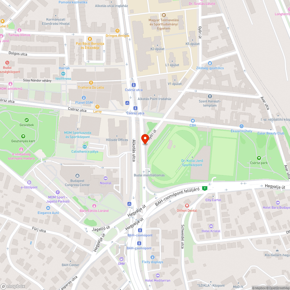 Beszakadt FORGALOMIRÁNYÍTÁS fedlap az Alkotás utca - Győri út sarkán bejelentés helye