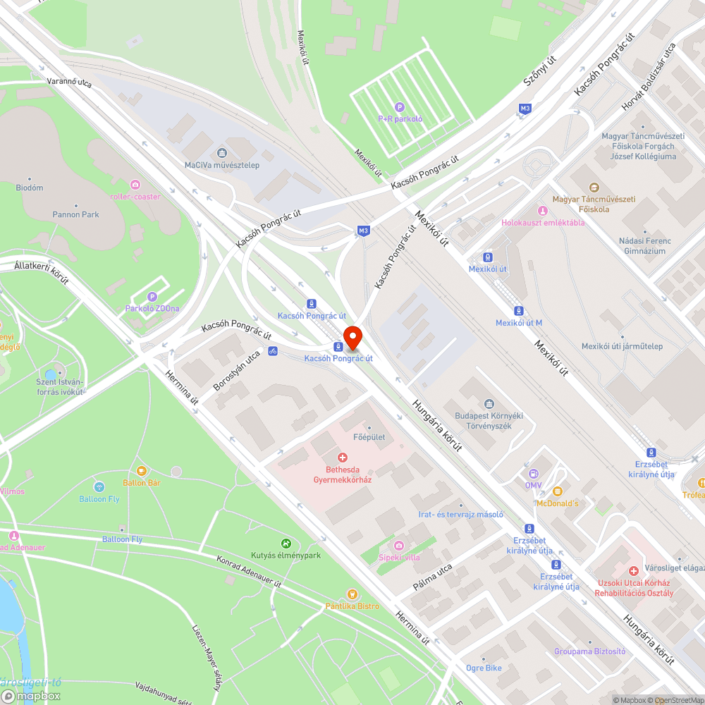 Kacsóh Pongrác úti aluljáró táblái bejelentés helye