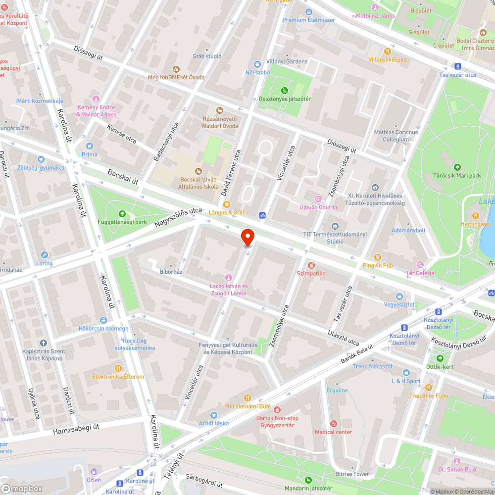 Elfelejtett járda-aszfaltozás a Vincellér utcában bejelentés helye