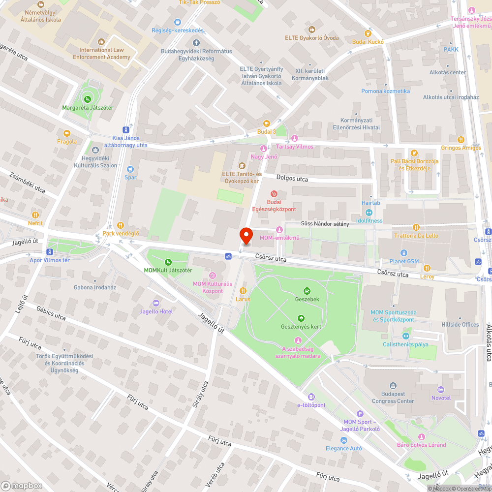 Sérült keskeny fedlap a Csörsz utca - Nagy J. utca sarkán bejelentés helye