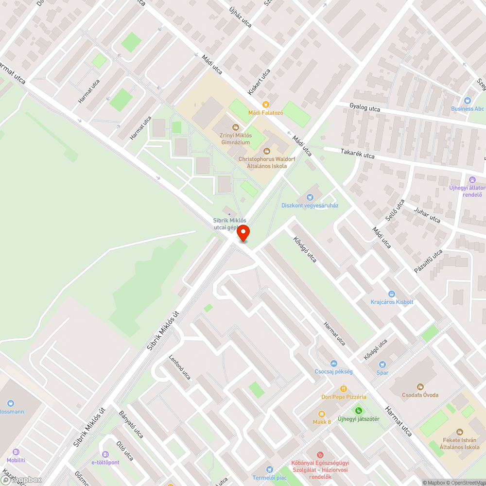 Buszmálló tartója bejelentés helye