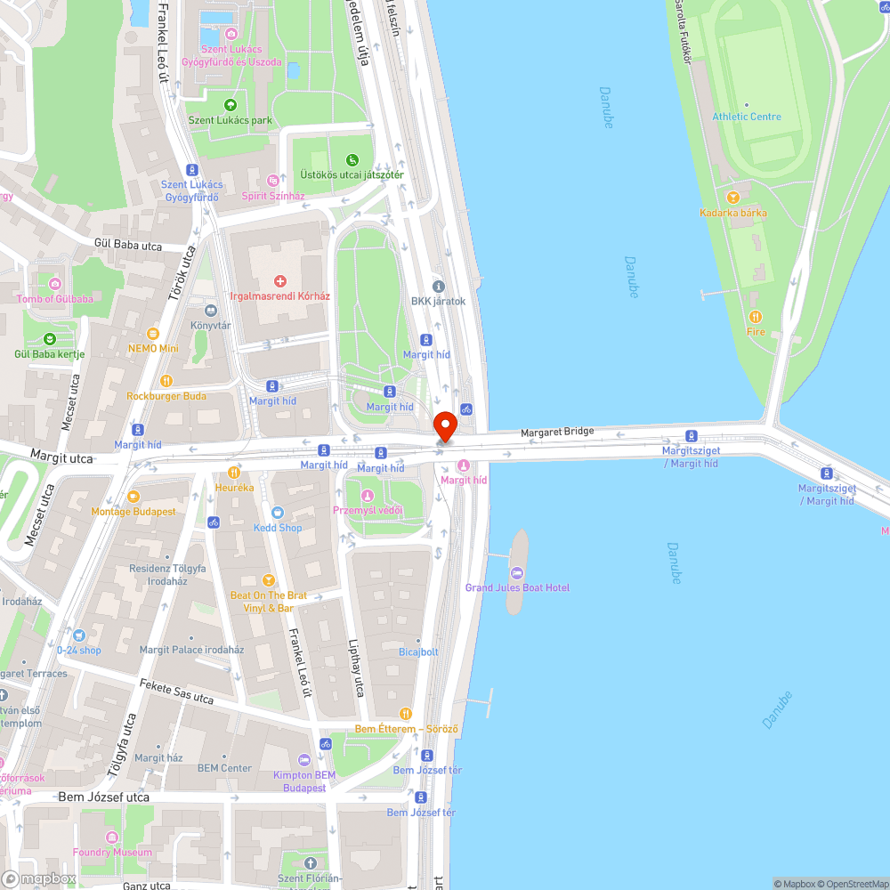 Graffiti a Margit hídon bejelentés helye