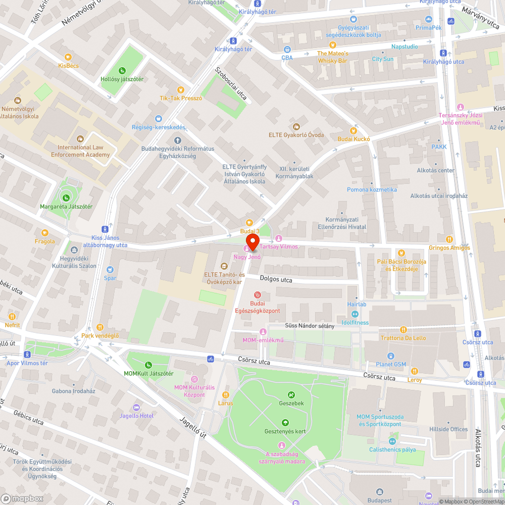 Sérült fedlap a Nagy Jenő utca 2 előtt bejelentés helye