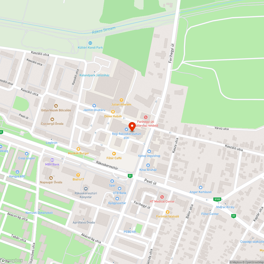 Piaci bicikli támasz bejelentés helye