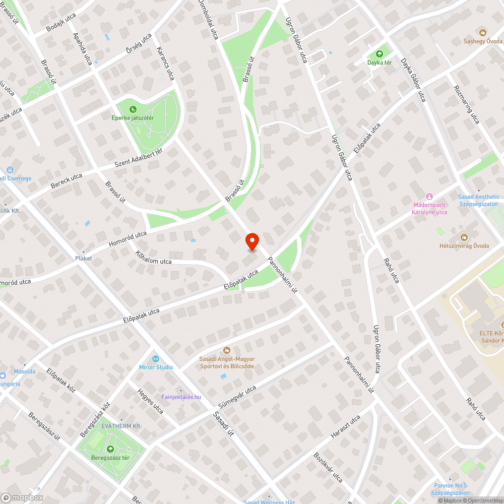 Gazos Pannonhalmi út - Előpatak utca sarok bejelentés helye