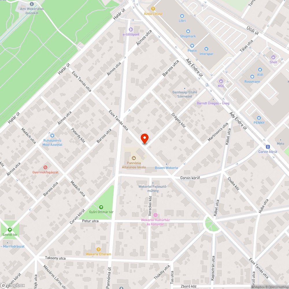 Elhagyott szemét bejelentés helye