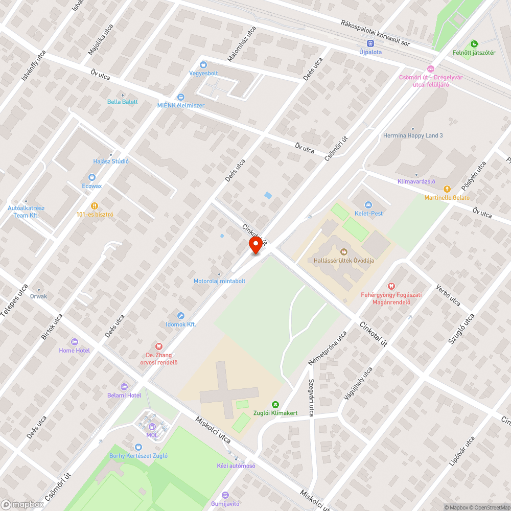 Napfénytető bejelentés helye