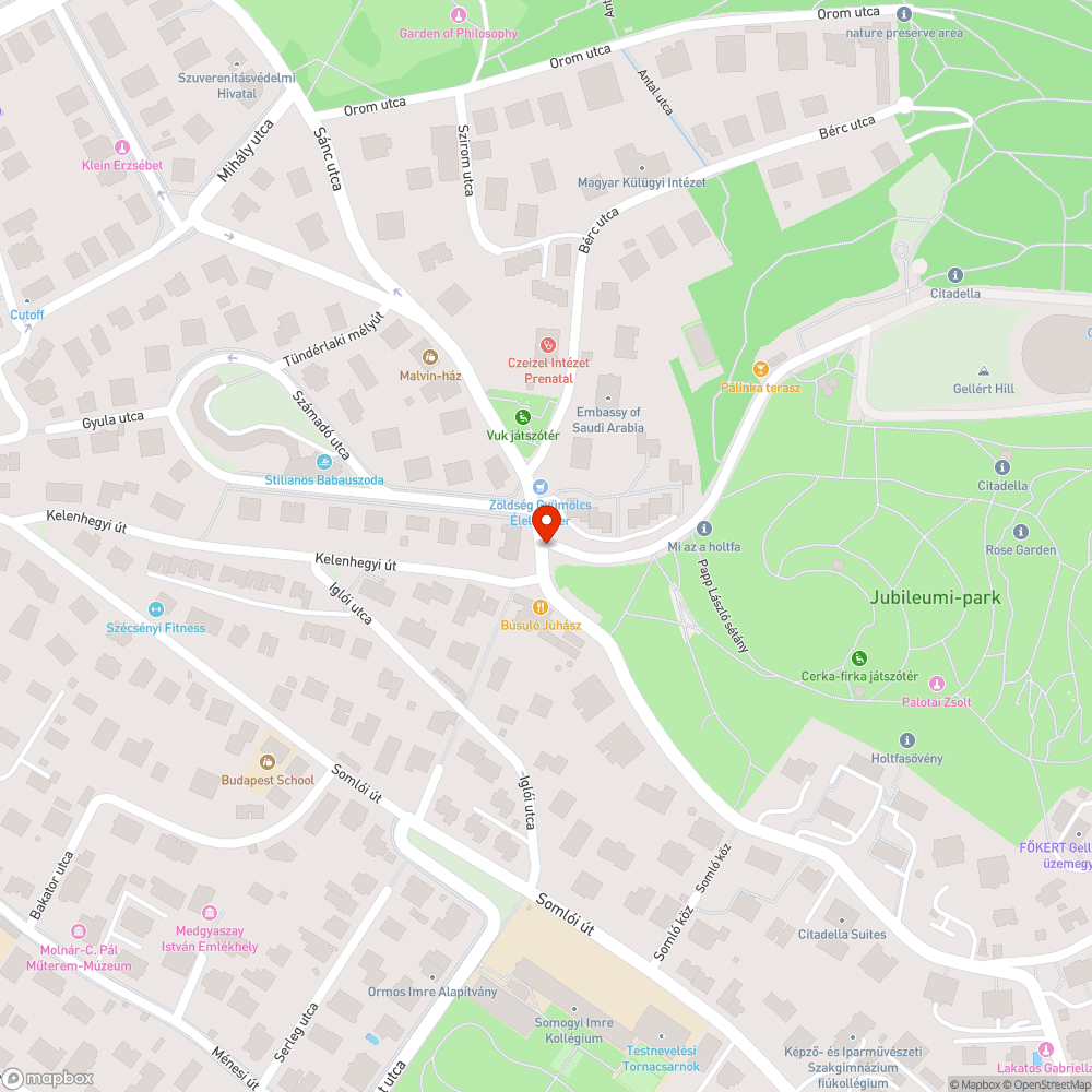 Megrongálódott fémoszlop a Gellért hegyen bejelentés helye