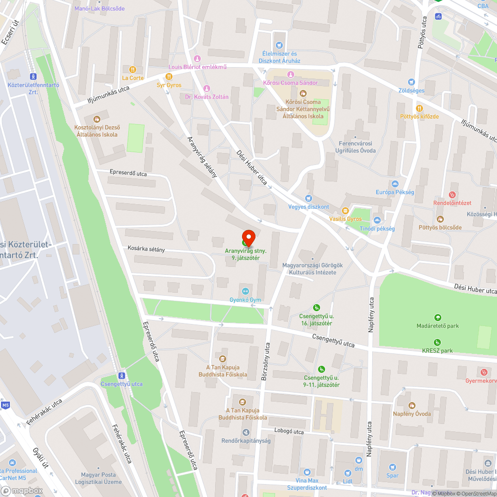 Koszos Játszótér bejelentés helye