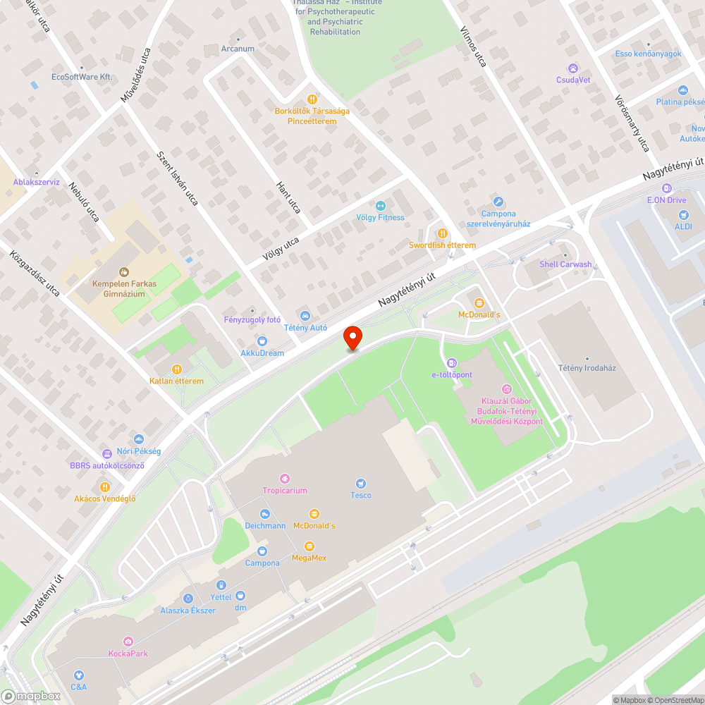 Üvegszilánkos a Campona utca bejelentés helye