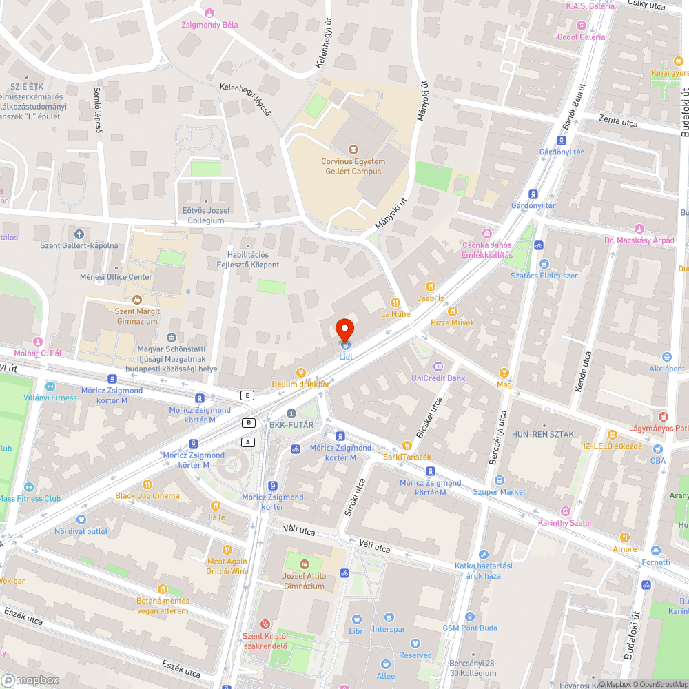 Kátyú bejelentés helye