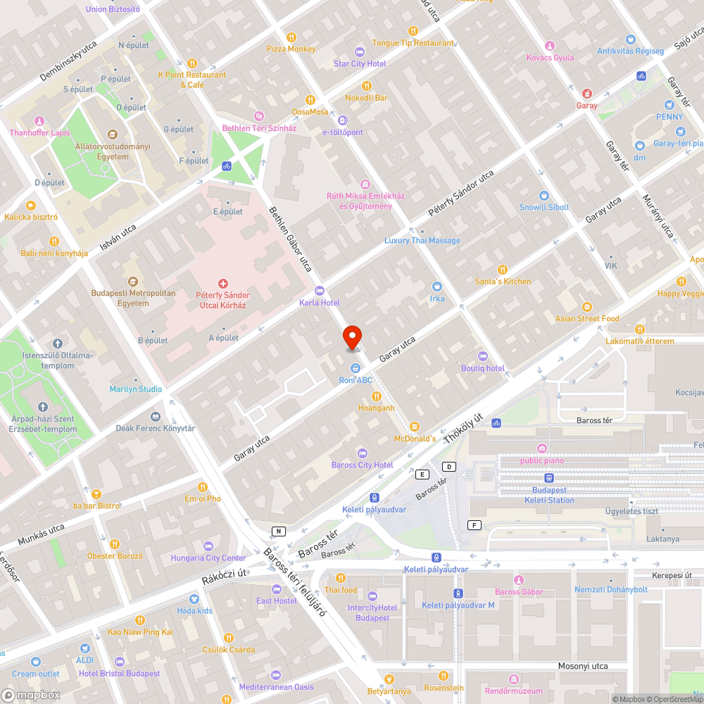 Koszos járda, út, megálló bejelentés helye