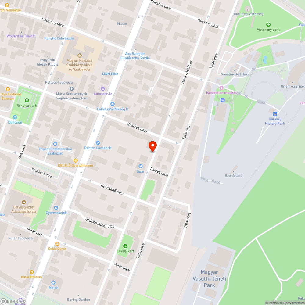 Két kiszáradt fa bejelentés helye