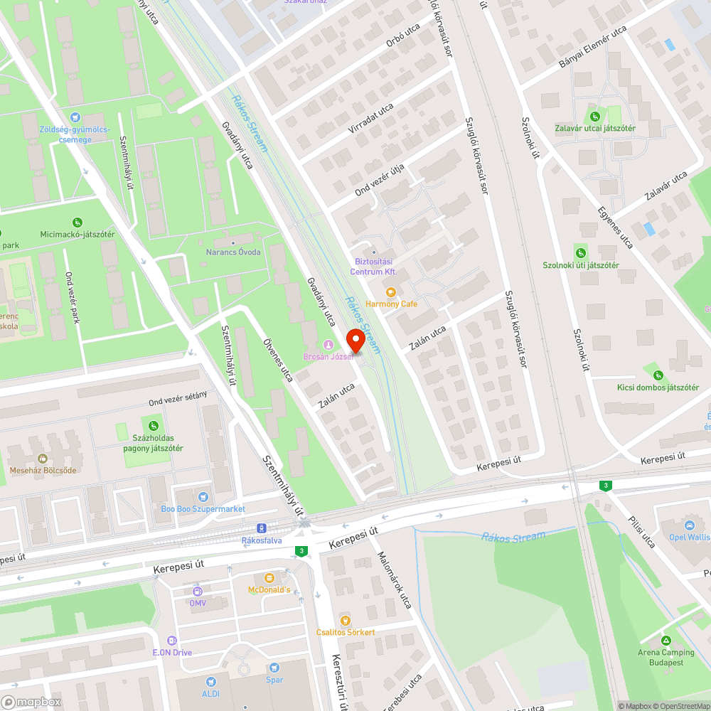 Elhagyott roncs autó a patak parton bejelentés helye