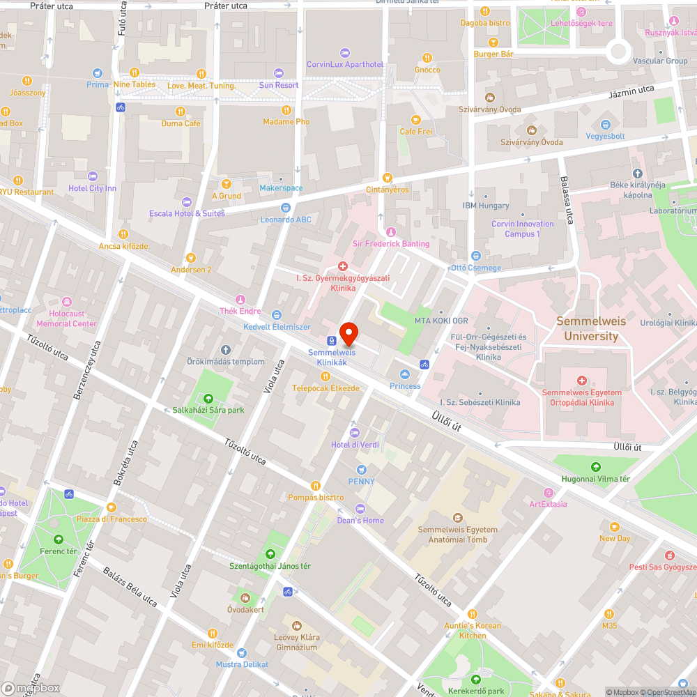 VIII. Üllői út - Bókay I. utca bejelentés helye