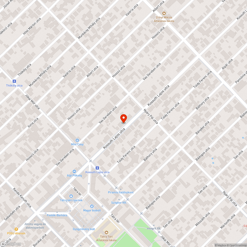 Betört üveg bejelentés helye