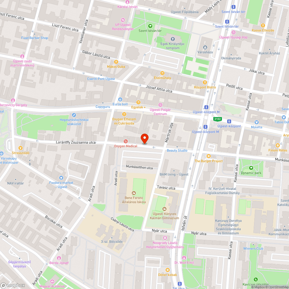 Hiányzó kerékpáros nyom miatt forgalmat akadályozó parkolás bejelentés helye