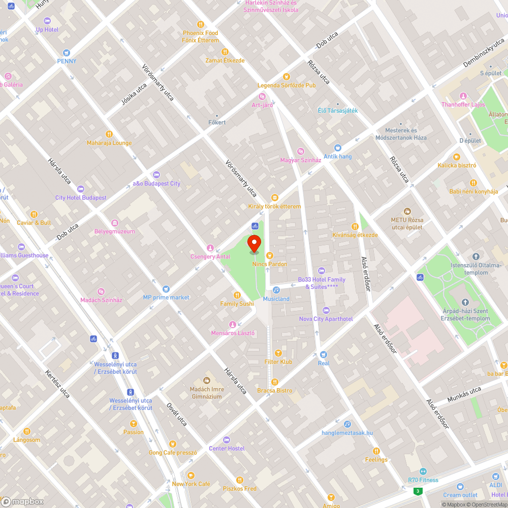 Tönkrement öntözőrendszer az Almássy téri parkban bejelentés helye