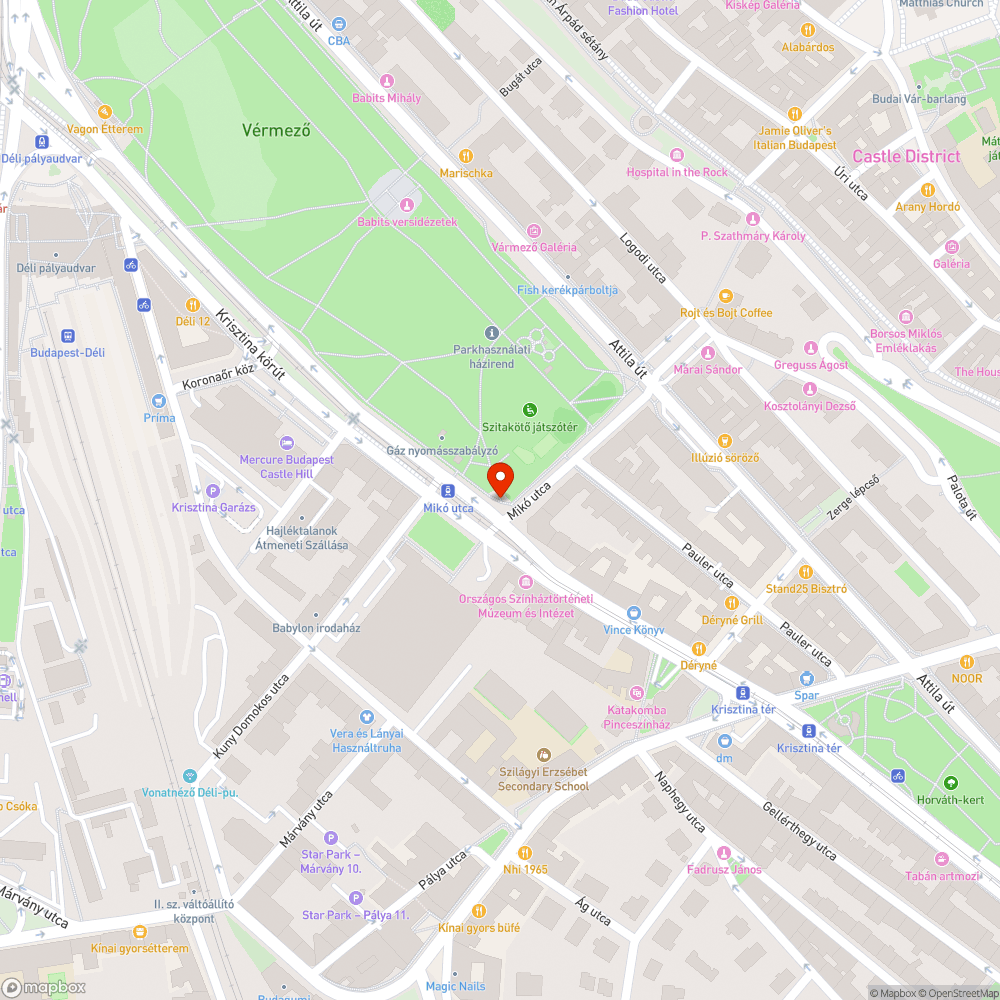 Szelektív hulladékgyűjtő Mikó utca bejelentés helye