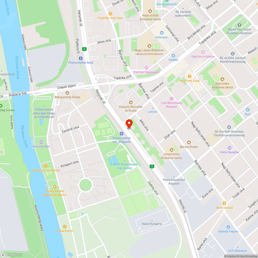 Problémás zebra bejelentés helye