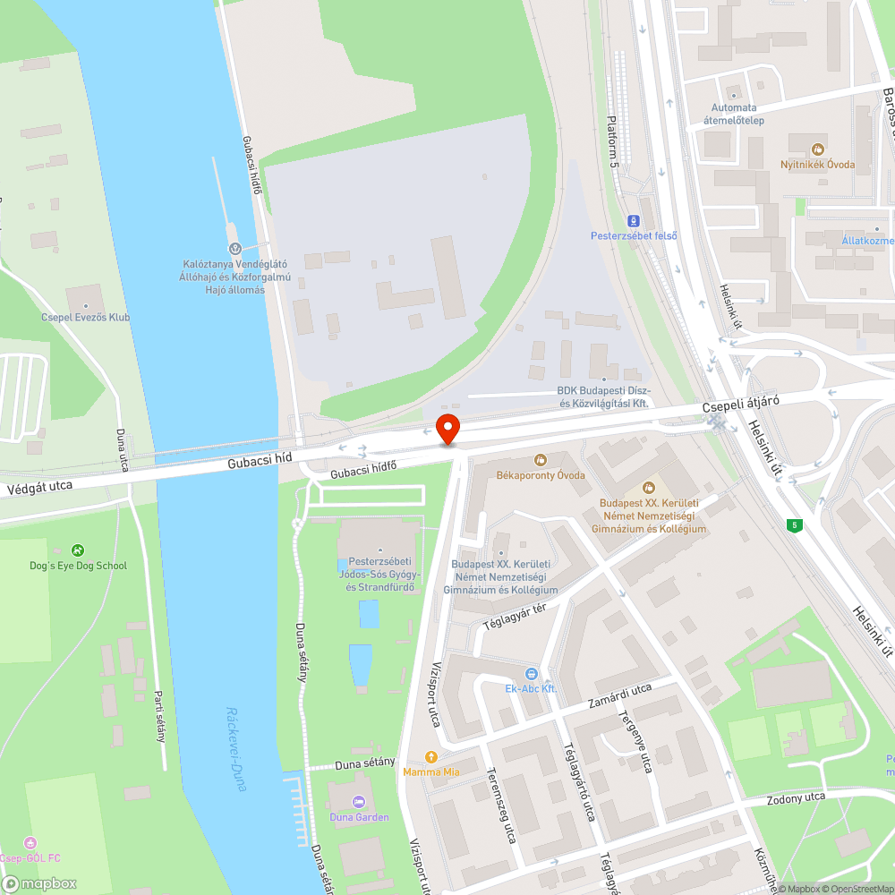 Kátyú és korlátdarabok bejelentés helye