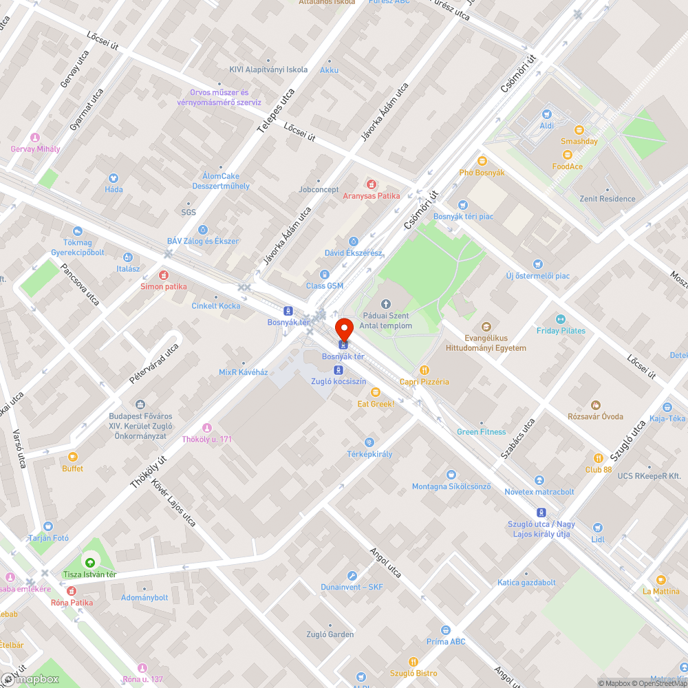 Elhagyott bódé bejelentés helye