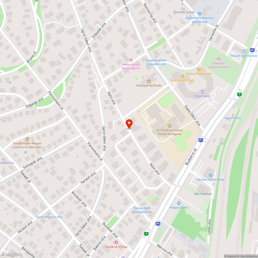 Rahó utcatábla bejelentés helye